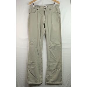 BKE Derek Relaxed Fit Khaki Tan Pants Mens 32L Contrast Stitch Twill Straight